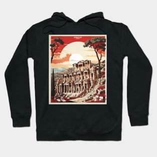 Ephesus Turkey Vintage Retro Travel Tourism Hoodie